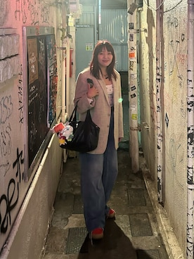 「アイテム（ネックレス）」を使った、もかさん（レディース・159cm）の秋コーディネート