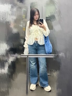 「FILA（フィラ）のアイテム」を使った、もかさん（レディース・159cm）の春コーディネート