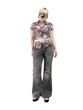 「y2k」｜「アイテム（ベルト）」を使った、もかさん（レディース・159cm）の夏コーディネート