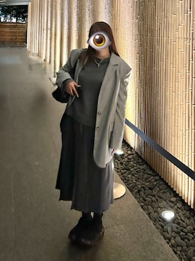 「アイテム（テーラードジャケット）」を使った、もかさん（レディース・159cm）の秋コーディネート