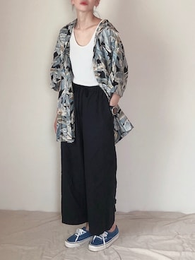 「SUUNTO（スント）のアイテム（アナログ腕時計）」を使った、はなこさん（レディース・160cm）の夏コーディネート