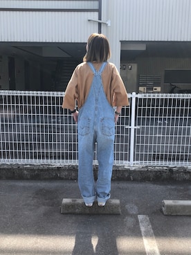 「Levi's（リーバイス）のVINTAGE オーバーオール THE SHINING（サロペット/オーバーオール）」を使った、はなこさん（レディース・160cm）の春コーディネート