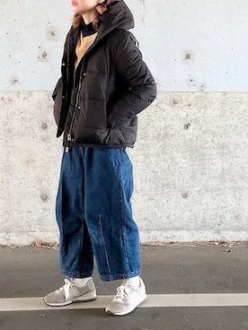 「OPAQUE.CLIP」｜「アイテム（ダウンジャケット/コート）」を使った、はなこさん（レディース・160cm）の冬コーディネート