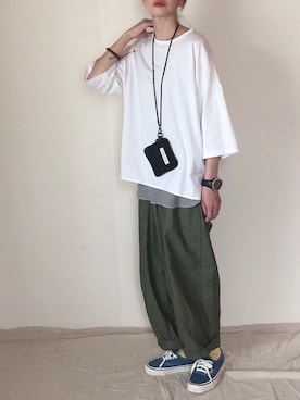 「SUUNTO（スント）のアイテム（アナログ腕時計）」を使った、はなこさん（レディース・160cm）の夏コーディネート