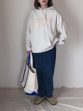 「リラックスパンツ」｜「アイテム（ブーツ）」を使った、はなこさん（レディース・160cm）の春コーディネート