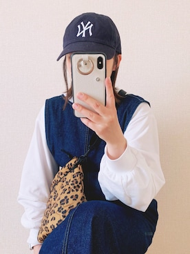 「ROPE' PICNIC（ロペピクニック）のアイテム（サロペット/オーバーオール）」を使った、okayuさん（レディース・152cm）の春コーディネート
