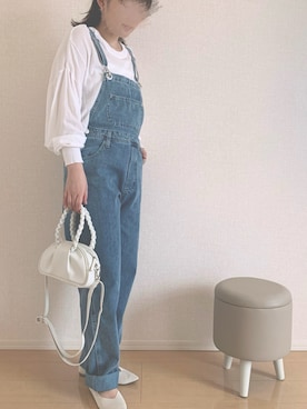 「GRL（グレイル）のアイテム（オールインワン・サロペット）」を使った、okayuさん（レディース・152cm）の秋コーディネート