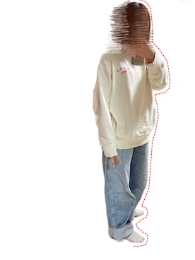 「UNIQLO（ユニクロ）のハイライズワイドストレートジーンズ（デニムパンツ）」を使った、kana☺︎さん（レディース・160cm）の春コーディネート