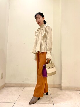 「配色バッグ」｜imai＊さん（レディース・161cm）の秋コーディネート