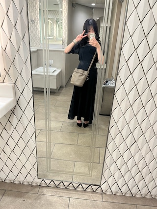 agnes b. アニエスベー シャーロット 巾着 ショルダーバッグ シボ革