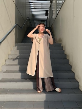 「neam（ニーム）のアイテム（その他アウター）」を使った、rinaさん（レディース・155cm）の夏コーディネート