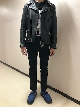 「DISCOVERED（ディスカバード）のアイテム（パンツ）」を使った、h299hiroさん（メンズ・174cm）の冬コーディネート
