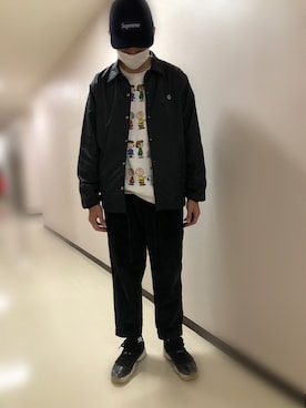 「UNDERCOVER（アンダーカバー）のアイテム（ナイロンジャケット）」を使った、h299hiroさん（メンズ・174cm）の秋コーディネート