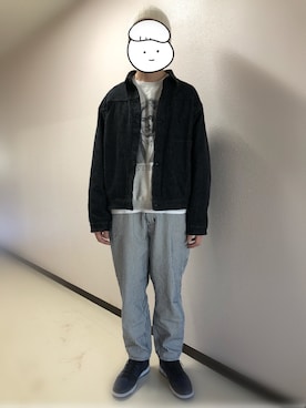 「A BATHING APE（アベイシングエイプ）のアイテム（スウェット）」を使った、h299hiroさん（メンズ・174cm）の冬コーディネート