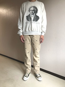 「A BATHING APE（アベイシングエイプ）のアイテム（スウェット）」を使った、h299hiroさん（メンズ・174cm）の秋コーディネート