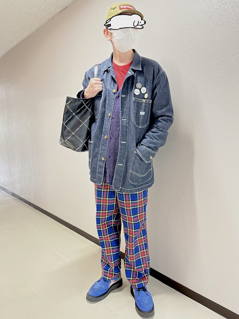 「uniform experimentのアイテム（スラックス、その他）」を使った、h299hiroさん（メンズ・174cm）の冬コーディネートの1枚目の写真