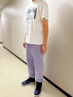 「GAP（ギャップ）のアイテム（スウェットパンツ）」を使った、h299hiroさん（メンズ・174cm）の秋コーディネート