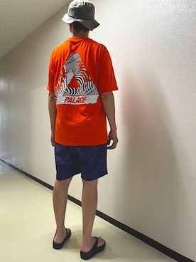 「Palace Skateboards（パレススケートボード）のアイテム」を使った、h299hiroさん（メンズ・174cm）の夏コーディネート