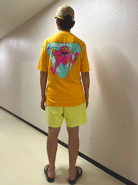 「GAP（ギャップ）のアイテム（スウェットパンツ）」を使った、h299hiroさん（メンズ・174cm）の夏コーディネート