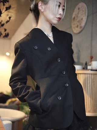 Chantal Thomass 黒ジャケット M 高級 大人きれいめ 人気 テーラード