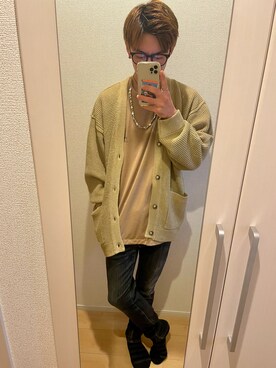 「カーディガン男子」｜teraさん（メンズ・169cm）の秋コーディネート