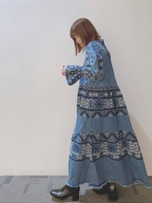 CIAOPANIC TYPY（チャオパニックティピー）の「indiaデニム刺繍ロング