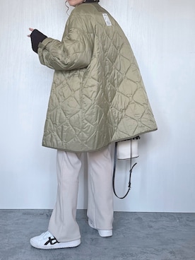 「キルティングジャケット」｜「アイテム（モッズコート）」を使った、Chisato  さん（レディース・158cm）の秋コーディネート