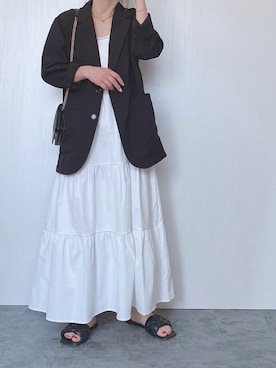 「FILLOU（FILLOU）のアイテム」を使った、Chisato  さん（レディース・158cm）の夏コーディネート