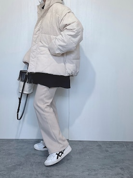 「ANGIE（アンジー）のアイテム（ダウンジャケット/コート）」を使った、Chisato  さん（レディース・158cm）の冬コーディネート