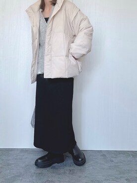 「Anss.me（アンスミー）のアイテム」を使った、Chisato  さん（レディース・158cm）の冬コーディネート