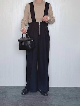 「アイテム（オールインワン・サロペット）」を使った、Chisato  さん（レディース・158cm）の秋コーディネート