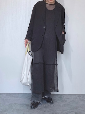 「YOUNG&OLSEN The DRYGOODS STORE（ヤングアンドオルセン）の【YOUNG & OLSEN】 CANVAS CARRYALL TOTE（トートバッグ）」を使った、Chisato  さん（レディース・158cm）の春コーディネート