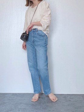 「LAUIR（ラウアー）のアイテム（シャツ/ブラウス）」を使った、Chisato  さん（レディース・158cm）の春コーディネート