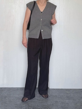 「秋服」｜「アイテム（ベスト）」を使った、Chisato  さん（レディース・158cm）の秋コーディネート