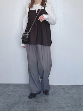 「大人ガーリー」｜「アイテム（キャミソール）」を使った、Chisato  さん（レディース・158cm）の春コーディネート