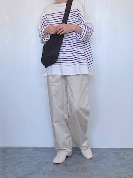 「秋先取りコーデ」｜「アイテム（チノパンツ）」を使った、Chisato  さん（レディース・158cm）の秋コーディネート