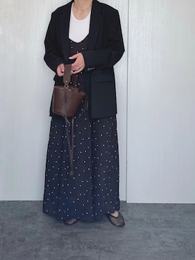 「UNIQLO（ユニクロ）のアイテム（ジャケット/アウター、ブラック系）」を使った、Chisato  さん（レディース・158cm）の春コーディネート