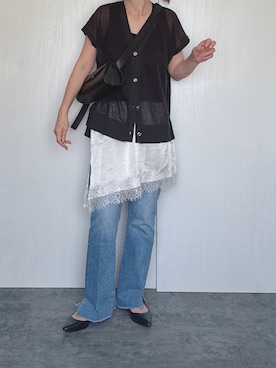 「CIAOPANIC TYPY（チャオパニックティピー）のアイテム（パンツ）」を使った、Chisato  さん（レディース・158cm）の夏コーディネート