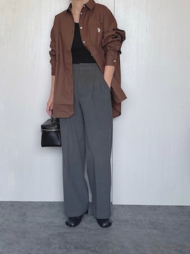 「U.S. POLO ASSN.（ユーエスポロアッスン）のアイテム（シャツ/ブラウス）」を使った、Chisato  さん（レディース・158cm）の秋コーディネート