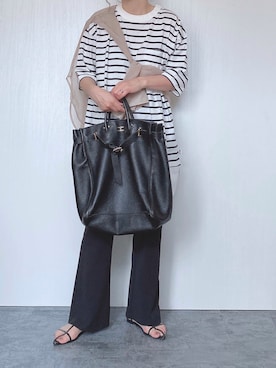 「libelle more（リベル モア）のアイテム（トップス）」を使った、Chisato  さん（レディース・158cm）の夏コーディネート