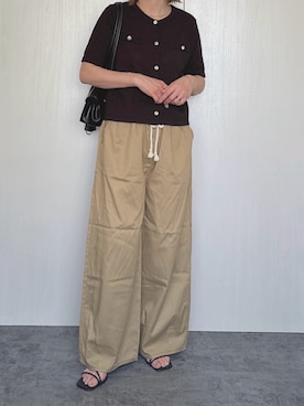 「バレルパンツ」｜Chisato  さん（レディース・158cm）の夏コーディネート