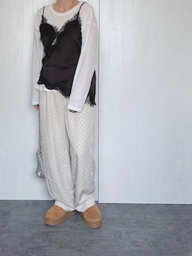 「KOBE LETTUCE（コウベレタス）のアイテム」を使った、Chisato  さん（レディース・158cm）の秋コーディネート