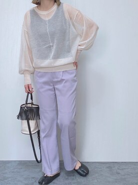 「Chaco closet（チャコ クローゼット）のアイテム（カーディガン/ボレロ）」を使った、Chisato  さん（レディース・158cm）の春コーディネート