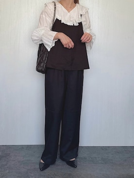 「アイテム（オールインワン・サロペット）」を使った、Chisato  さん（レディース・158cm）の秋コーディネート
