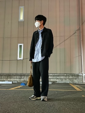 「2002R」｜「アイテム（ブルゾン）」を使った、ともさん（メンズ・171cm）の秋コーディネート