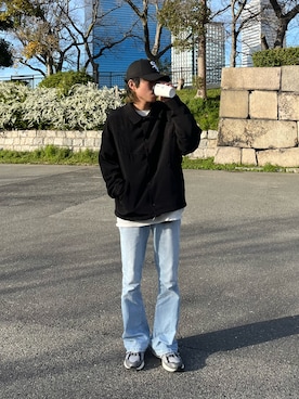 「Levi's」｜「アイテム（ブルゾン）」を使った、ともさん（メンズ・171cm）の春コーディネート