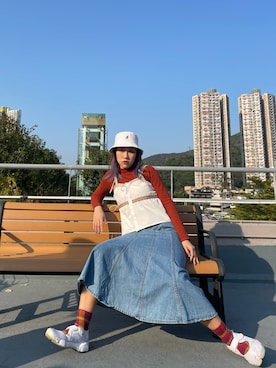 「initial（イニシャル）のアイテム（トップス）」を使った、Joyce さん（レディース・163cm）の冬コーディネート