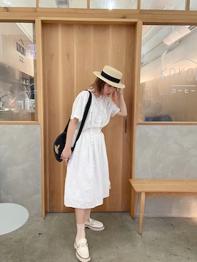 「initial（イニシャル）のアイテム（ローファー）」を使った、Joyce さん（レディース・163cm）の秋コーディネート