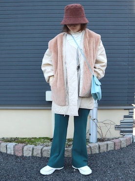 「Kastane（カスタネ）のアイテム（ジャケット/アウター）」を使った、SuZuAさん（メンズ・160cm）の冬コーディネート