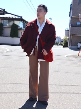 「LIDNM（リドム）のアイテム」を使った、SuZuAさん（メンズ・160cm）の秋コーディネート